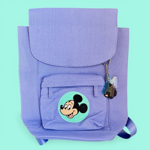 mickey mouse Other - Disney Parks Backpack Mickey Mouse Carton Pals Lavender Book Bag Travel EUC